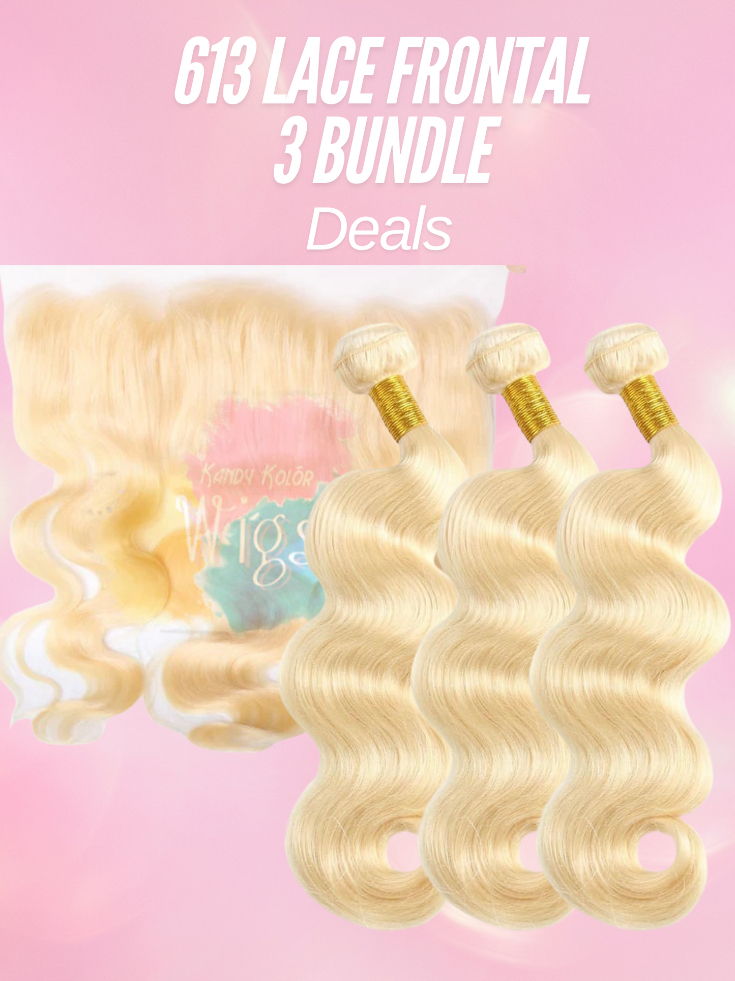 613 HD Lace Frontal 3 Bundle Deal