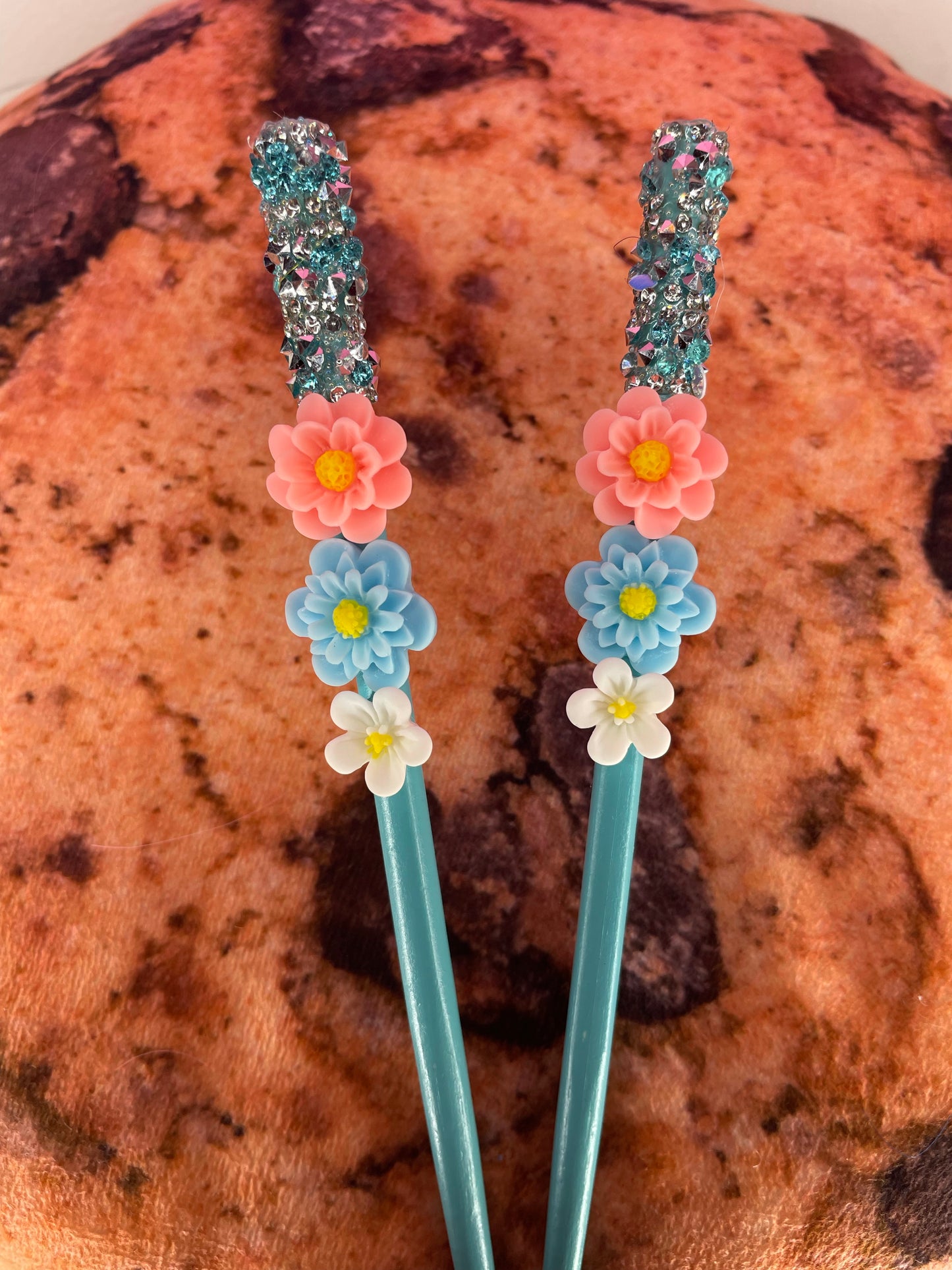 Blue Kawaii Flower Kandy Sticks